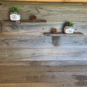 Set Of 2 Rustic Floating Shelves